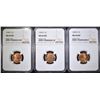 Image 1 : 3-1949-S LINCOLN CENTS, NGC MS-66 RED