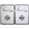 Image 1 : 1946-S & 47-S ROOSEVELT DIMES, NGC MS-66