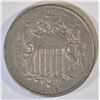 Image 1 : 1869 SHIELD NICKEL  CH AU