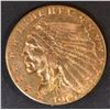 Image 1 : 1915 $2.5 GOLD INDIAN  CH BU