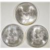 Image 2 : 2000, 01 & 02 BU AMERICAN SILVER EAGLES