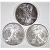 Image 1 : 1994, 2004 & 2009 BU AMERICAN SILVER EAGLES