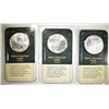 Image 1 : 3-1999 BU AMERICAN SILVER EAGLES IN PLASTIC