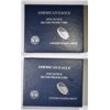Image 1 : 2012 & 13 PROOF AMERICAN SILVER EAGLES BOXES/COA