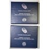 Image 1 : 2014 & 15 PROOF AMERICAN SILVER EAGLES BOXES/COA