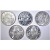 Image 1 : 5-BU 1965 CANADIAN SILVER DOLLARS