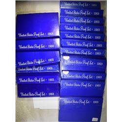 7-1968 & 11 69 U.S. PROOF SETS ORIG PACKAGING