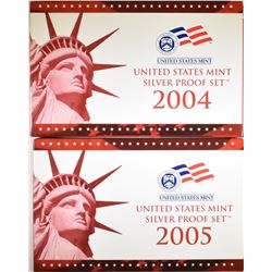 2004 & 2005 U.S. SILVER PROOF SETS