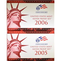 2005 & 2006 U.S. SILVER PROOF SETS