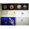Image 1 : LOT OF 4 PROOF COMMEM SETS 1986-1989 IN BOX W/ COA