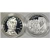 Image 2 : 2- PROOF SILVER DOLLAR COMMEMS IN BOX W/ COA