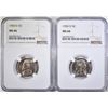 Image 1 : 2-1950-D JEFFERSON NICKELS, NGC MS-66