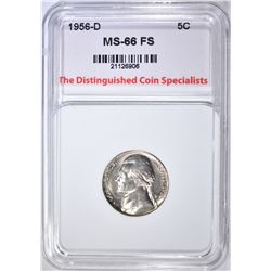 1956-D JEFFERSON NICKEL, TDCS SUPERB GEM BU FS