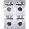 Image 2 : 2- 1965 & 2- 1967 SMS WASH. QUARTERS, PCGS SP-66