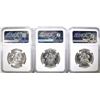 Image 2 : (3) 1966 SMS KENNEDY HALVES NGC MS 67