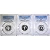 Image 1 : 3- 1999-S SILVER STATE QUARTERS- PCGS PR69DCAM