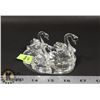 Image 1 : CRYSTAL SWANS ON STAND