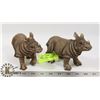 Image 1 : NEW PAIR OF RHINO FIGURES