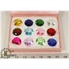 Image 1 : DISPLAY BOX WITH 12 ASSORTED DIAMOND SHAPED