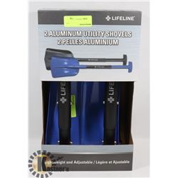 LIFELINE 2PK ALUMINUM UTILITY SHOVELS.