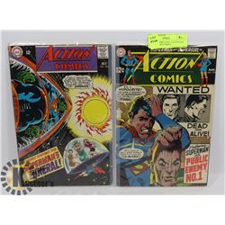 ACTION COMICS #365, 374 VINTAGE COLLECTORS COMICS