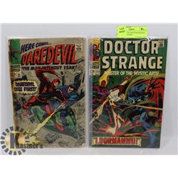 DAREDEVIL #35, DOCTOR STRANGE #172 COMIC BOOKS.