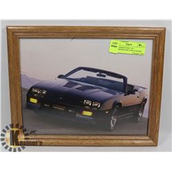 1986 CAMARO IROE X/28 CONVERTIBLE PICTURE IN FRAME