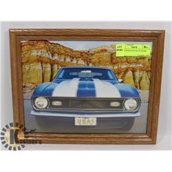 1967 CAMARO PICTURE IN FRAME.