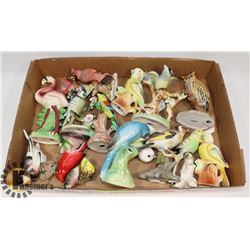 FLAT OF ASSORTED COLLECTIBLE BIRD FIGURES