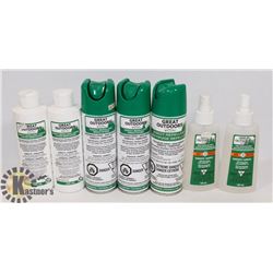 LARGE BAG OF 7 NEW BOTTLES OF WATKINS BUG/INSECT