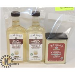 2 NEW BOTTLES OF WATKINS 325ML CLEAR VANILLA &