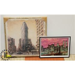 LOT OF 2 NYC ARTWORK PIECES, 1 IS 3D
