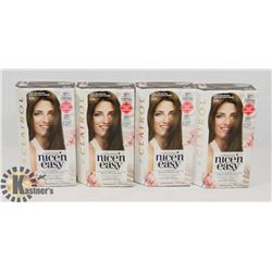 LOT OF 4 CLAIROL NICE N EASY BROWN HAIR DYE