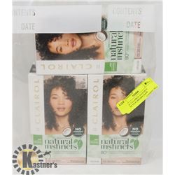 BAG OF 3 CLAIROL NATURAL INSTINCTS #4 BROWN HAIR