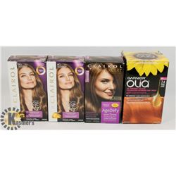 LOT OF 4 ASSORTED HAIR DYE
