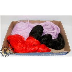 2 HAIR CLIP PONY EXTENSIONS & 1 FULL LADY GAGA