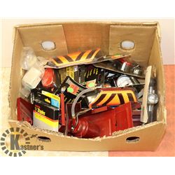 LARGE BOX OF NEW TOOLS, ACCESSORIES AND MORE