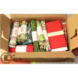BOX OF NEW VARIOUS CRAFT FABRIC 30-40 SQ METERS