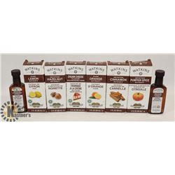 LOT OF 8 NEW WATKINS VARIOUS FLAVORS OF EXTRACTS