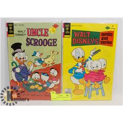 LOT OF 2 OLD DISNEY AND UNCLE SCROOGE