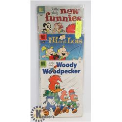 LOT OF 3- 1950'S WOODYWOOD PECKER 10 CENT COMICS