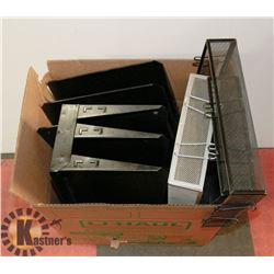 BOX OF OFFICE ORGANIZERS & FILE HOLDERS & TRAYS