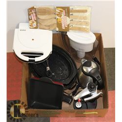 LARGE BOX W/KITCHENWARE - INCL. BRITA,