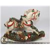 Image 1 : DECORATIVE ROCKING CHRISTMAS HORSE FIGURE.