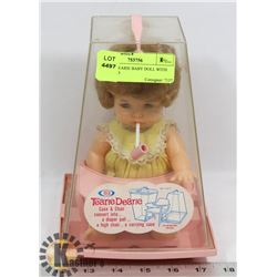 TEARIE DEARIE BABY DOLL WITH CASE AND