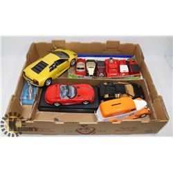 FLAT OF DIE CAST CARS.