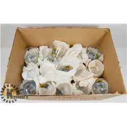 BOX OF 34 CANADIAN LEGION BAR WHISKEY GLASSES