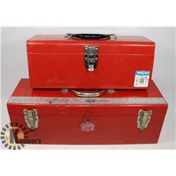2 TOOL BOXES 20"X7" AND 16"X7".