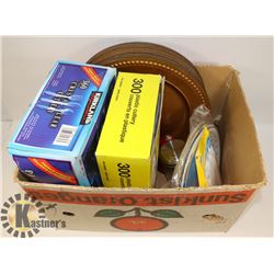 2 LARGE BOXES OF PLASTIC CUTLERY, PAPER