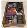 Image 1 : BOX WITH IRON MAIDEN METAL SIGN, CROWN ROYAL